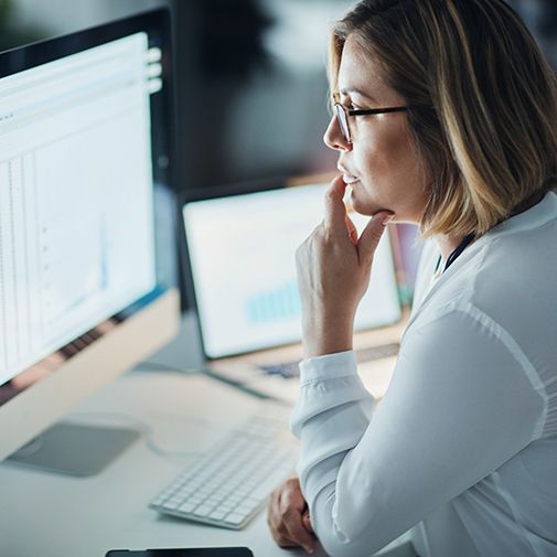 woman at computer